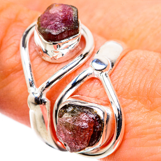Watermelon Tourmaline Rings handcrafted by Ana Silver Co - RING133677