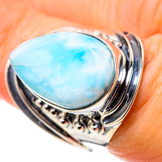 Larimar Rings handcrafted by Ana Silver Co - RING133697