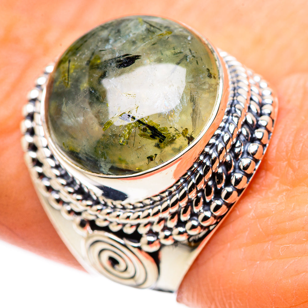 Prehnite Rings handcrafted by Ana Silver Co - RING133701