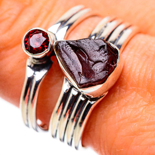 Garnet Rings handcrafted by Ana Silver Co - RING133708