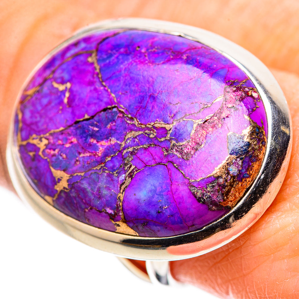 Purple Copper Composite Turquoise Rings handcrafted by Ana Silver Co - RING133712