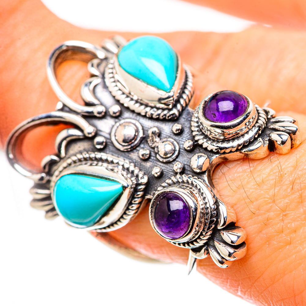 Sleeping Beauty Turquoise Rings handcrafted by Ana Silver Co - RING133717