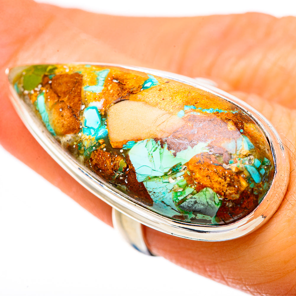 Kingman Mohave Turquoise Rings handcrafted by Ana Silver Co - RING133718