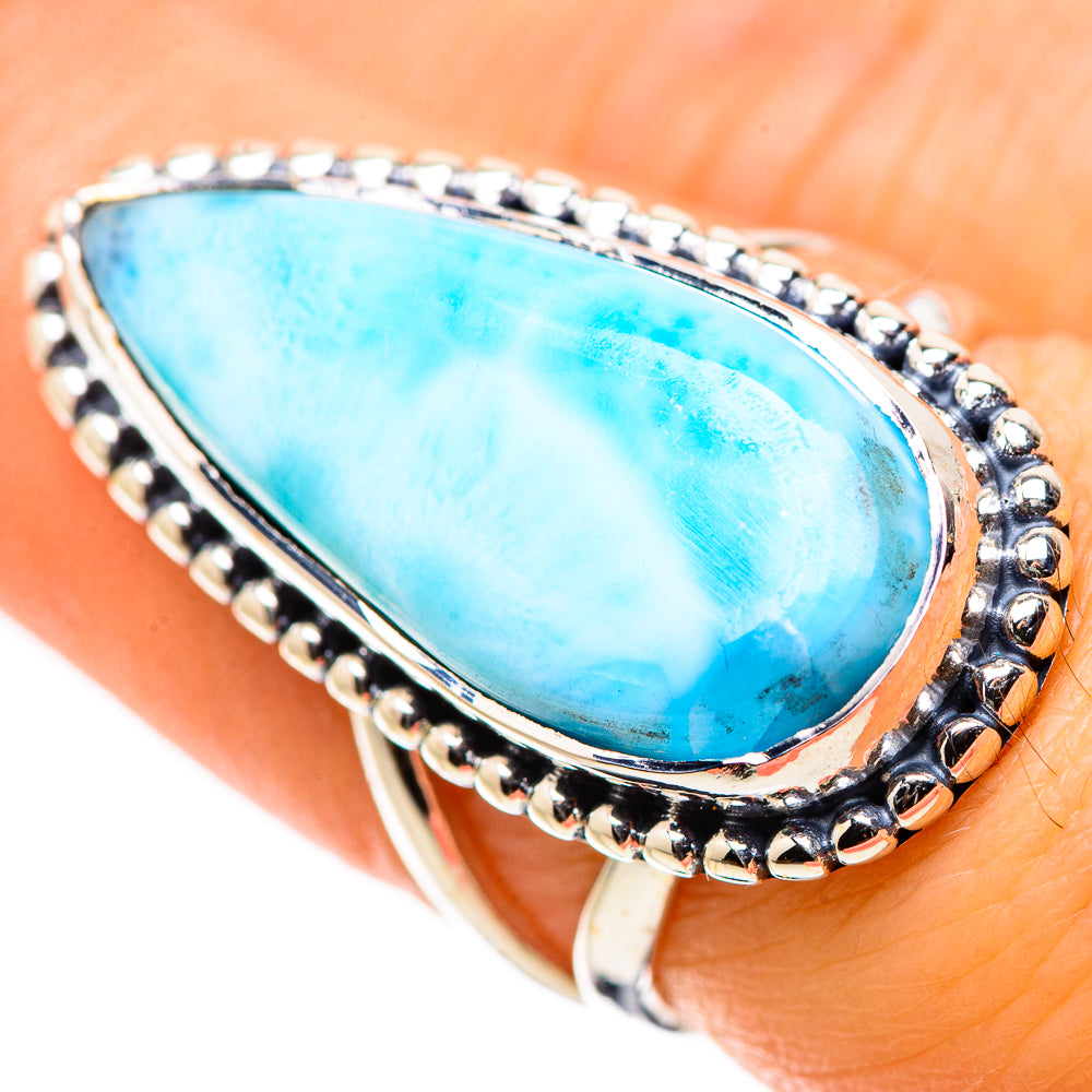 Larimar Rings handcrafted by Ana Silver Co - RING133721