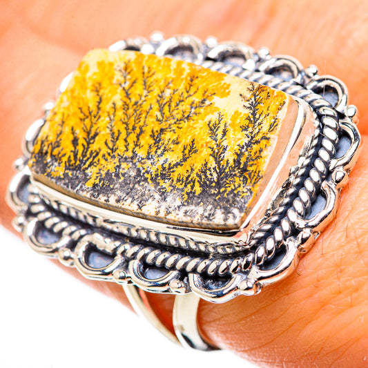 Germany Psilomelane Dendrite Rings handcrafted by Ana Silver Co - RING133736