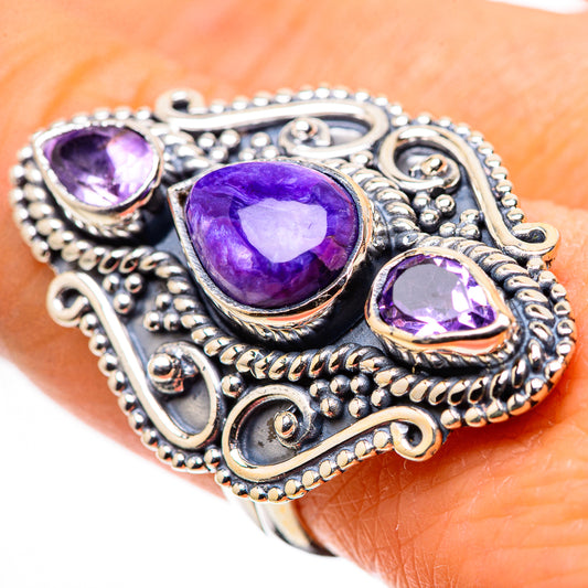 Charoite Rings handcrafted by Ana Silver Co - RING133742