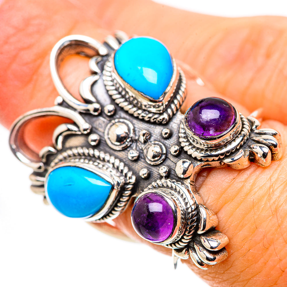 Sleeping Beauty Turquoise Rings handcrafted by Ana Silver Co - RING133748