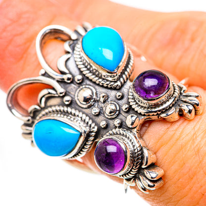 Sleeping Beauty Turquoise Rings handcrafted by Ana Silver Co - RING133748