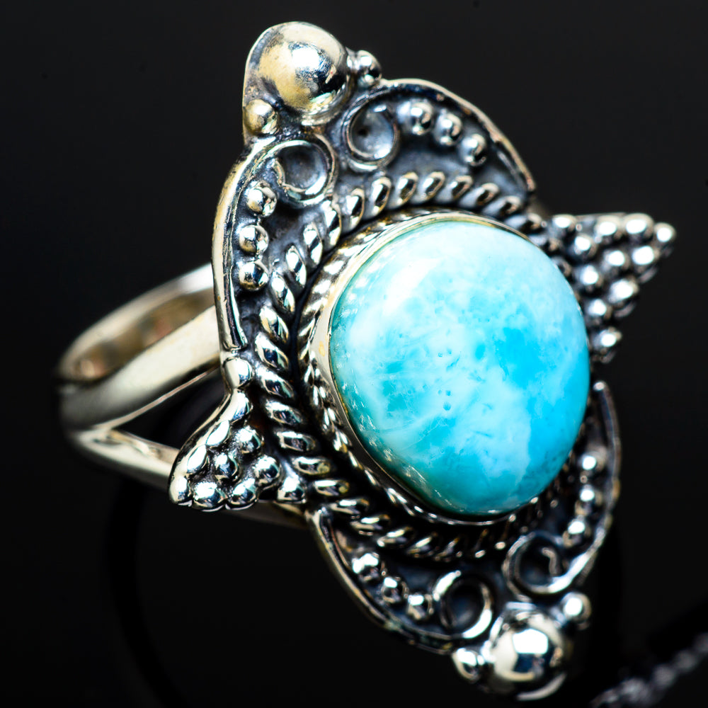 Larimar Rings handcrafted by Ana Silver Co - RING13375