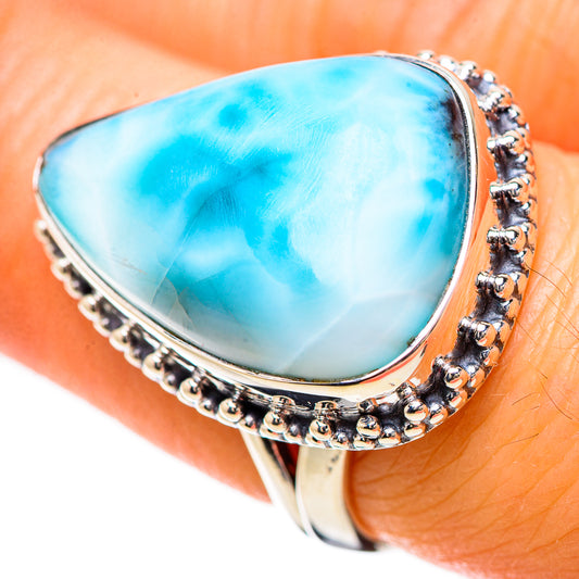 Larimar Rings handcrafted by Ana Silver Co - RING133765