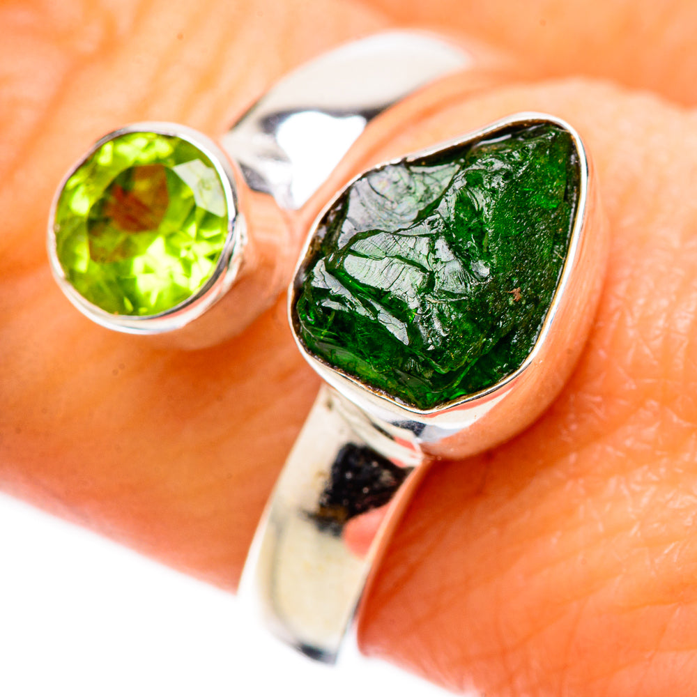 Chrome Diopside Rings handcrafted by Ana Silver Co - RING133768