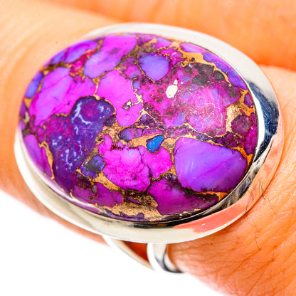 Purple Copper Composite Turquoise Rings handcrafted by Ana Silver Co - RING133780