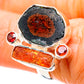 Coconut Geode Druzy Rings handcrafted by Ana Silver Co - RING133786