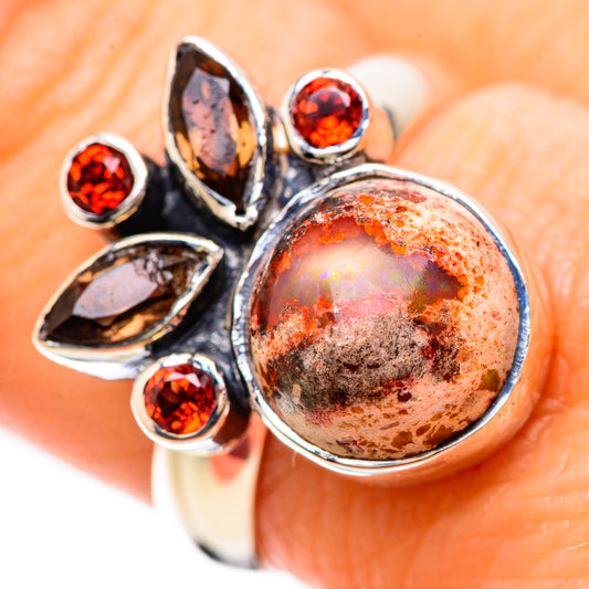 Mexican Fire Opal Rings handcrafted by Ana Silver Co - RING133788