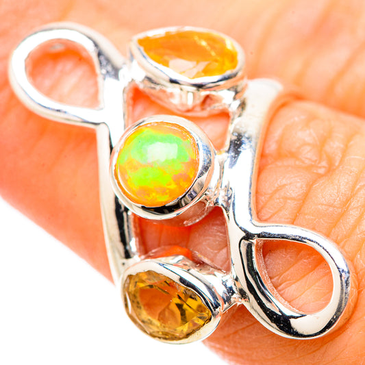 Ethiopian Opal Rings handcrafted by Ana Silver Co - RING133789