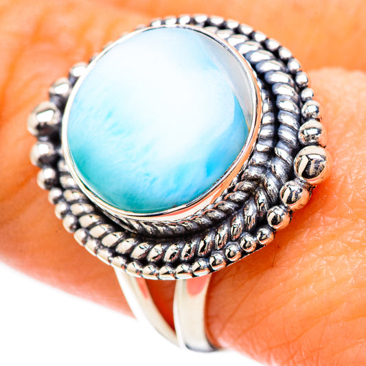 Larimar Rings handcrafted by Ana Silver Co - RING133793