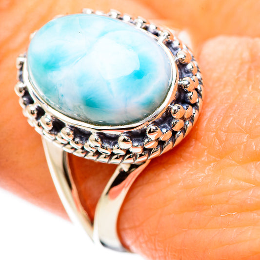 Larimar Rings handcrafted by Ana Silver Co - RING133797