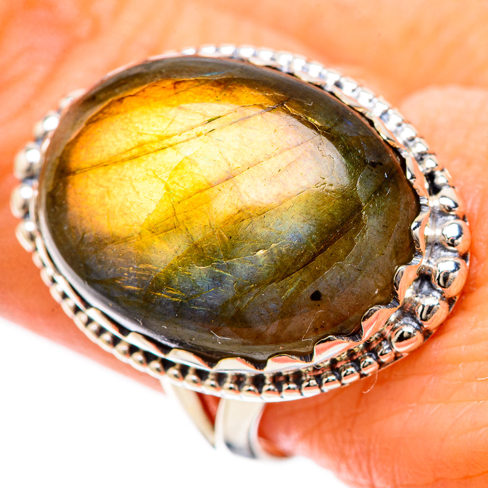 Labradorite Rings handcrafted by Ana Silver Co - RING133801