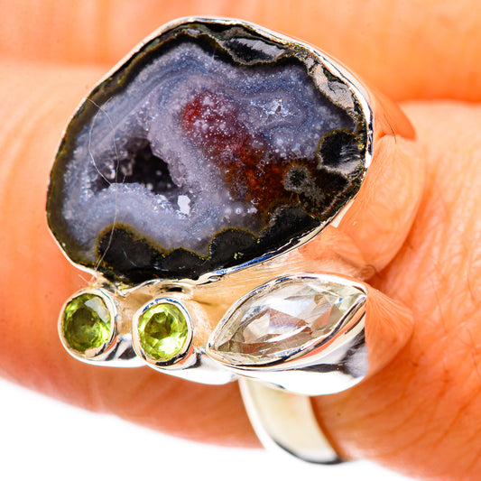 Coconut Geode Druzy Rings handcrafted by Ana Silver Co - RING133812