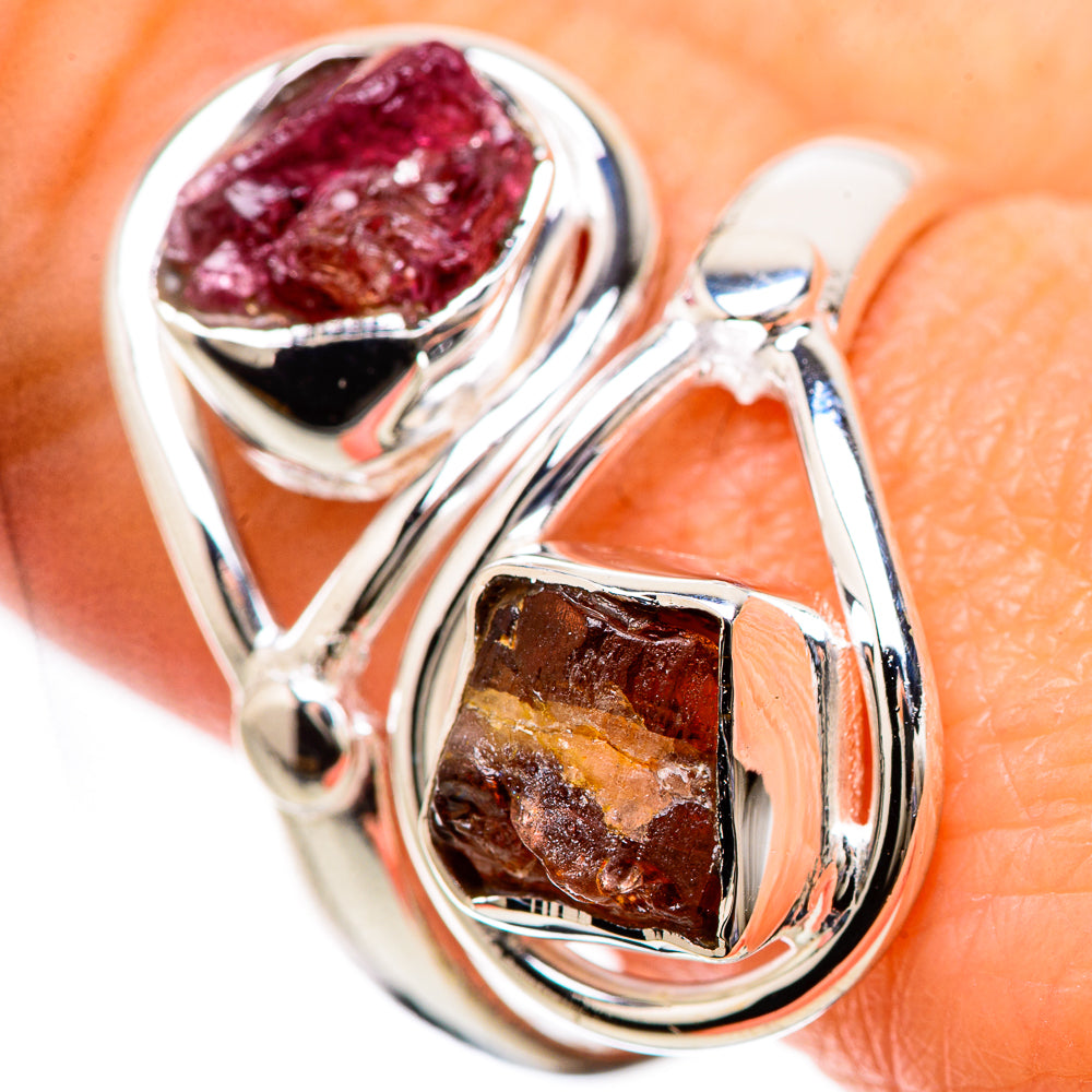 Pink Tourmaline Rings handcrafted by Ana Silver Co - RING133818