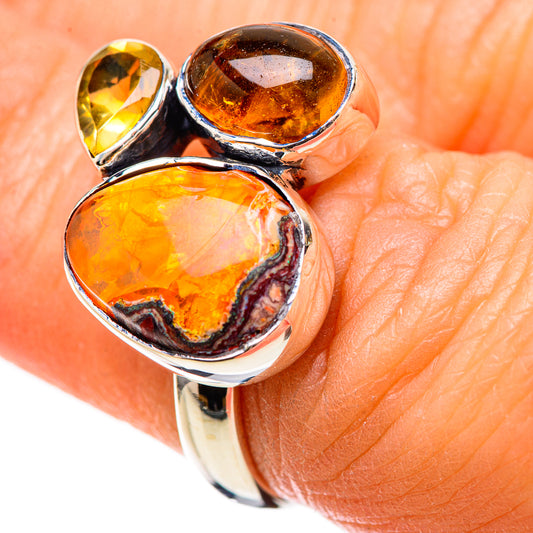Mexican Fire Opal Rings handcrafted by Ana Silver Co - RING133820