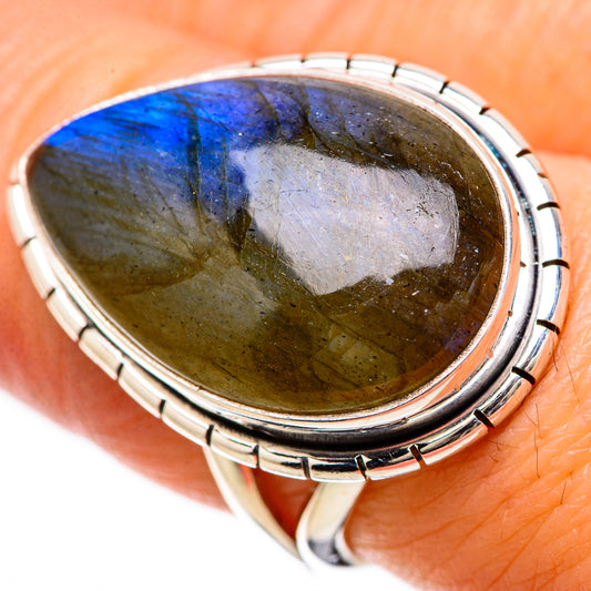 Labradorite Rings handcrafted by Ana Silver Co - RING133822
