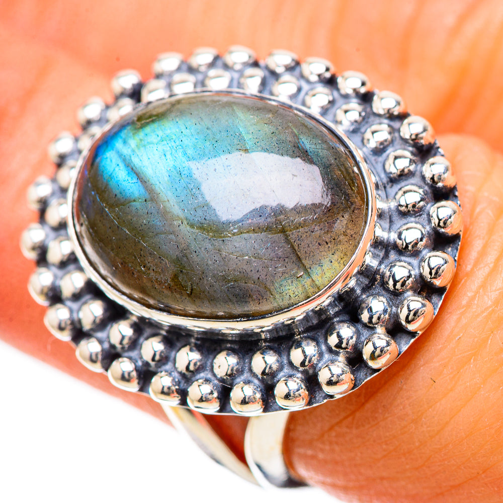 Labradorite Rings handcrafted by Ana Silver Co - RING133825