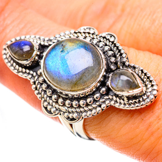 Labradorite Rings handcrafted by Ana Silver Co - RING133826