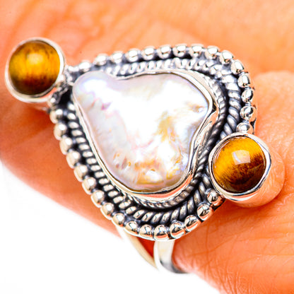 Mother Of Pearl Rings handcrafted by Ana Silver Co - RING133843