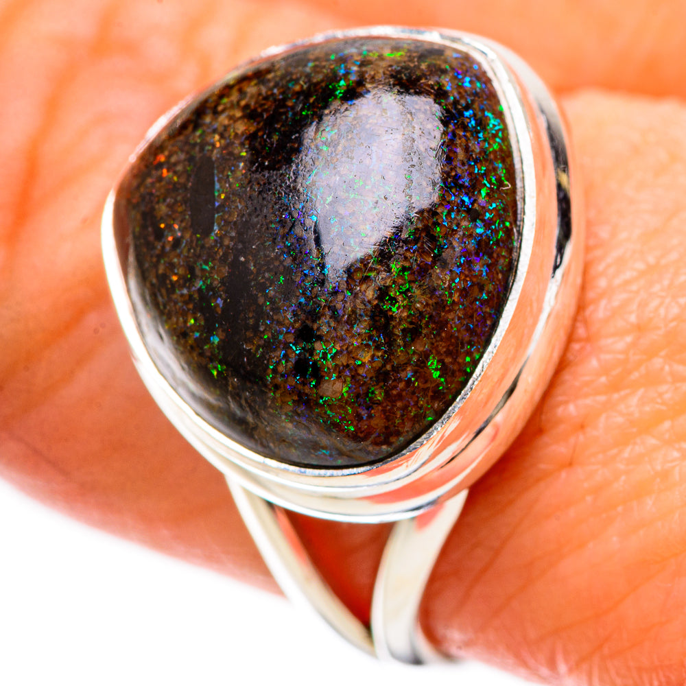 Andamooka Opal Rings handcrafted by Ana Silver Co - RING133845