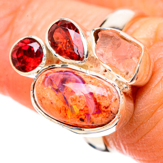 Mexican Fire Opal Rings handcrafted by Ana Silver Co - RING133848