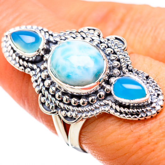 Larimar Rings handcrafted by Ana Silver Co - RING133852