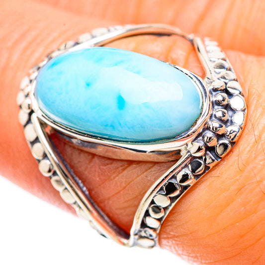 Larimar Rings handcrafted by Ana Silver Co - RING133854