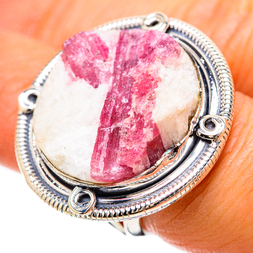 Pink Tourmaline Rings handcrafted by Ana Silver Co - RING133871
