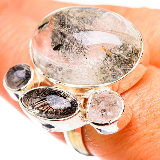 Tourmalinated Quartz Rings handcrafted by Ana Silver Co - RING133876