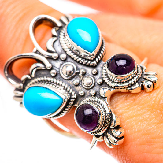Sleeping Beauty Turquoise Rings handcrafted by Ana Silver Co - RING133881