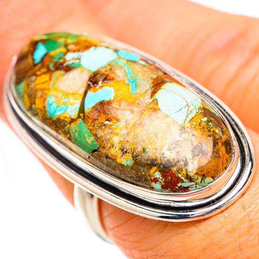 Kingmang Mohave Turquoise Rings handcrafted by Ana Silver Co - RING133882