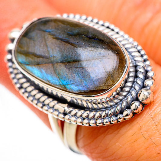 Labradorite Rings handcrafted by Ana Silver Co - RING133887