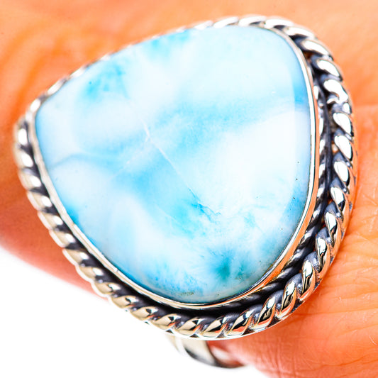 Larimar Rings handcrafted by Ana Silver Co - RING133891