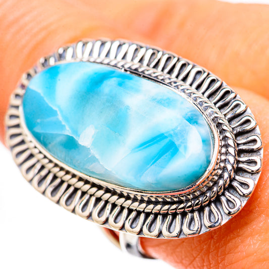 Larimar Rings handcrafted by Ana Silver Co - RING133893
