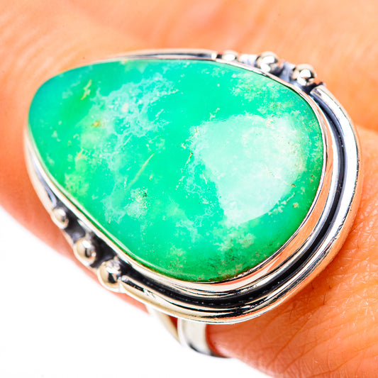 Chrysoprase Rings handcrafted by Ana Silver Co - RING133895