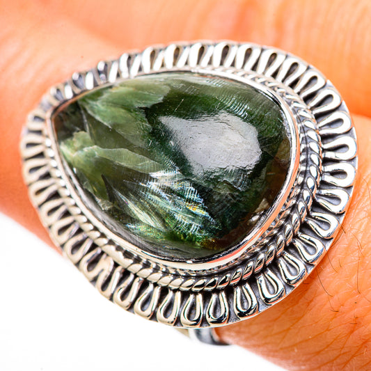 Seraphinite Rings handcrafted by Ana Silver Co - RING133896