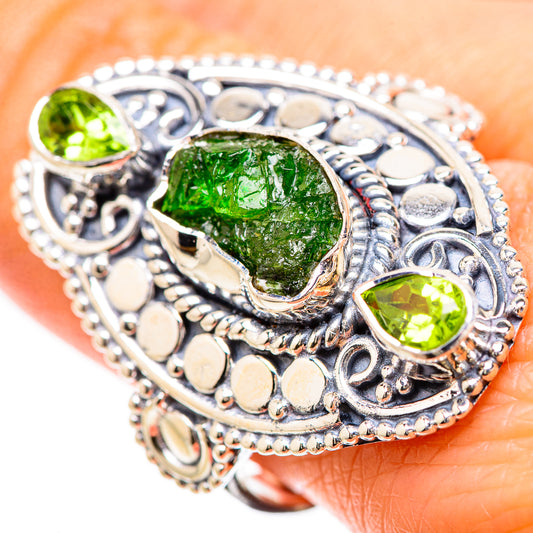 Chrome Diopside Rings handcrafted by Ana Silver Co - RING133897