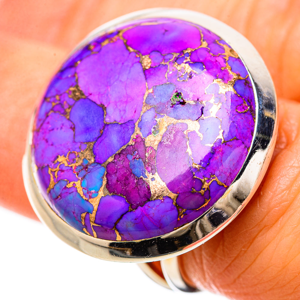 Purple Copper Composite Turquoise Rings handcrafted by Ana Silver Co - RING133902