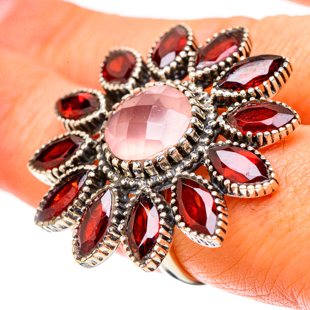 Rose Quartz Rings handcrafted by Ana Silver Co - RING133903