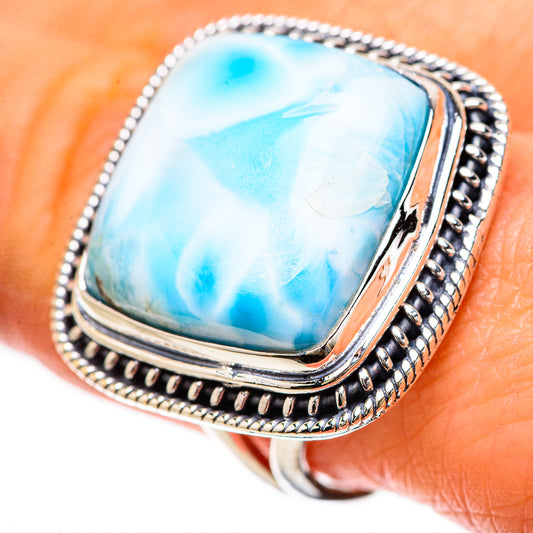 Larimar Rings handcrafted by Ana Silver Co - RING133912