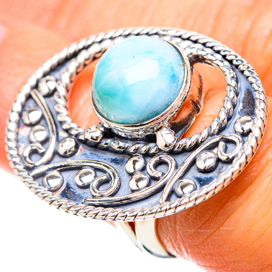 Larimar Rings handcrafted by Ana Silver Co - RING133915