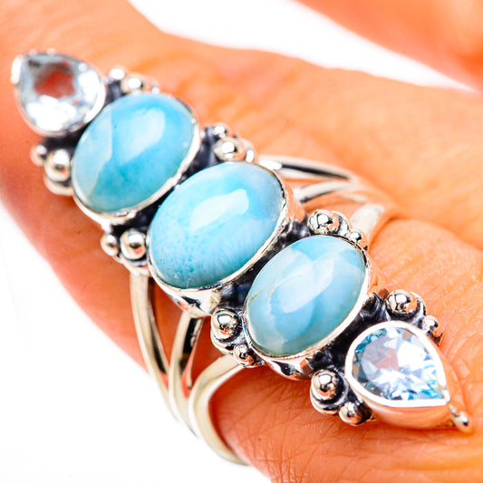 Larimar Rings handcrafted by Ana Silver Co - RING133917