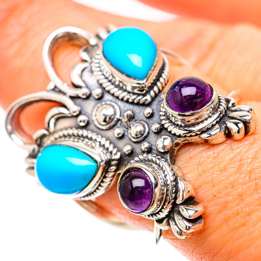 Sleeping Beauty Turquoise Rings handcrafted by Ana Silver Co - RING133931