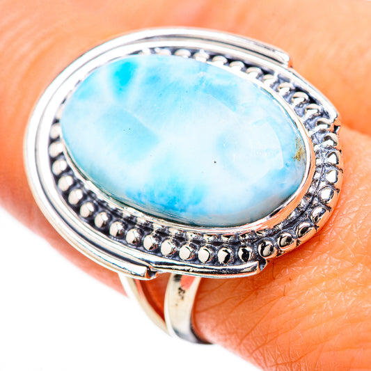 Larimar Rings handcrafted by Ana Silver Co - RING133935